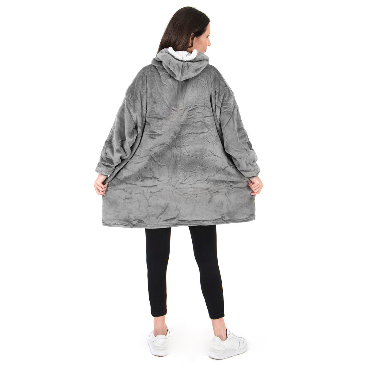 Hoodie cobija gigante unisex GRIS