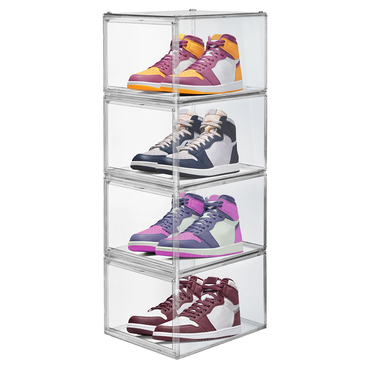 Zapatera apilable Payton 16 pzas acrílico AG BOX