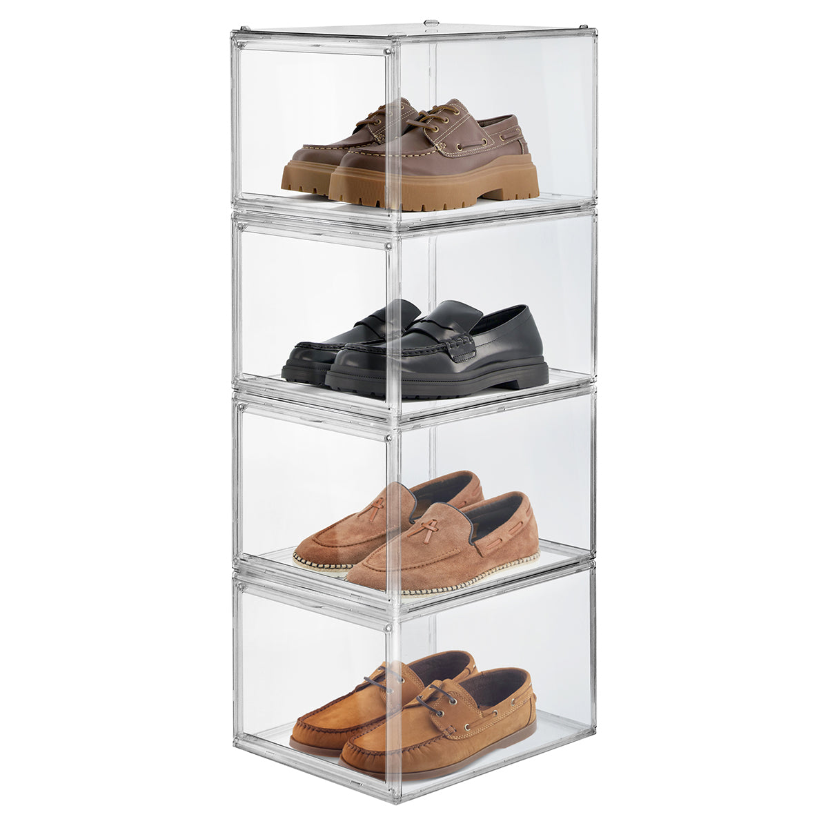 Zapatera apilable Payton 16 pzas acrílico AG BOX