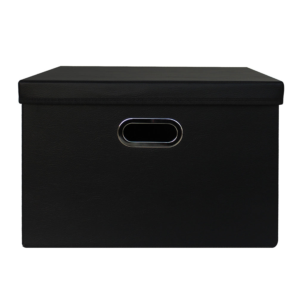 Caja de almacenaje grande Click & Store negra - Arkesto