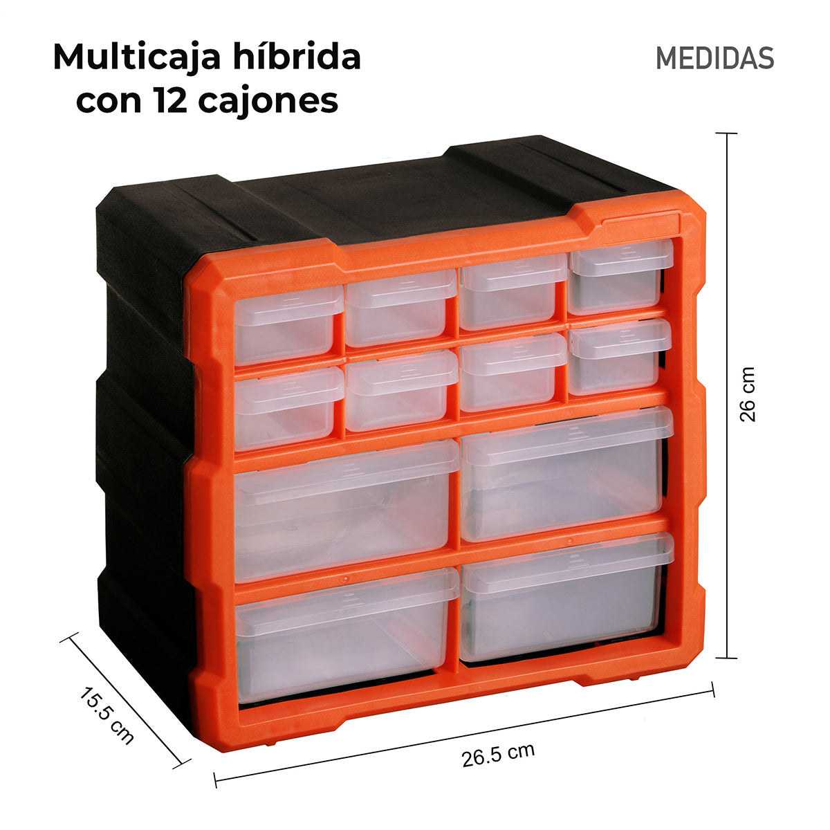 Organizador multibox híbrido PERFECT SPACE | 12 gavetas.