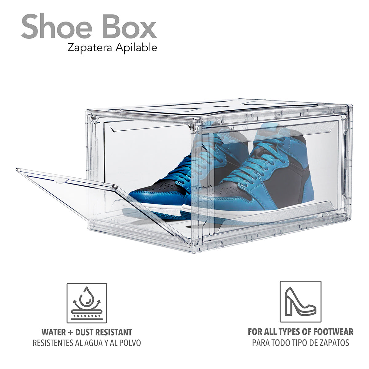 Sneakers Box AGBOX Premium Transparent Stackable Shoe Racks 4pack Agbox