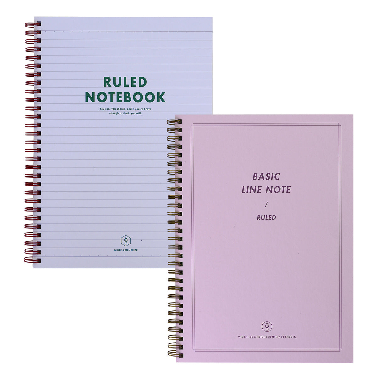 Stripe notebook Spring Note 2 Pack notepad