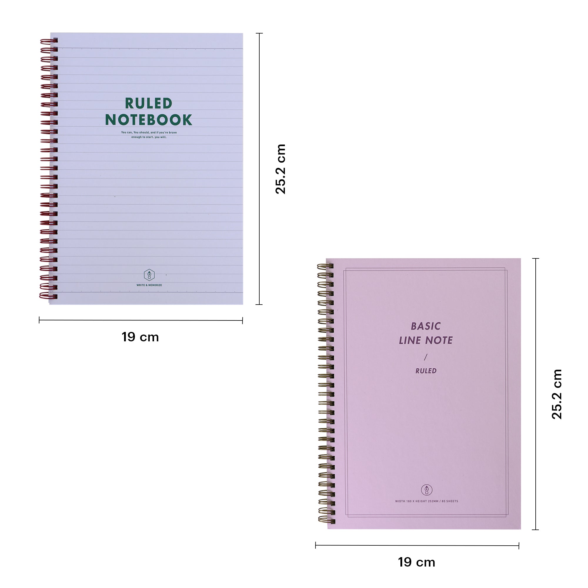 Stripe notebook Spring Note 2 Pack notepad