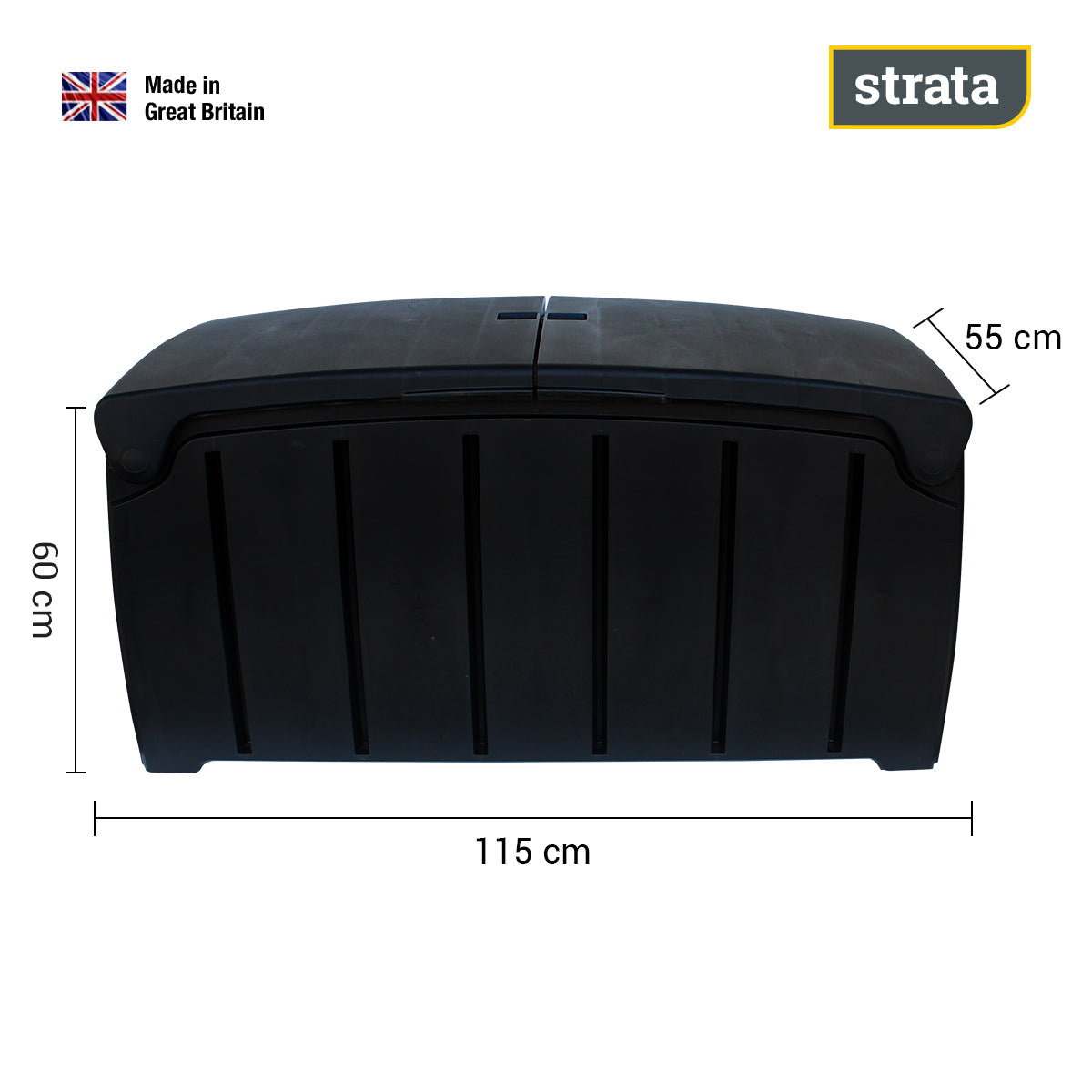 Easy armed garden storage trunk box 322 liters and 480 kilos of cargo Strata GN220