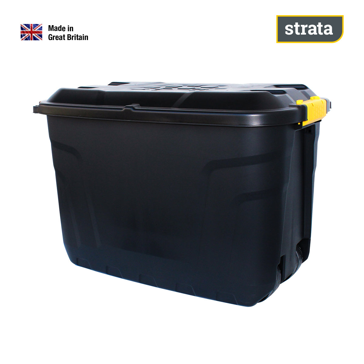 Caja de almacenamiento Negra 145 litros y 470 kilos de carga STRATA