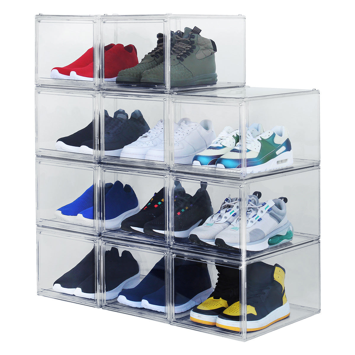 Box Sneakers AGBOX Premium Transparent Stackable Shoe Racks 4 Pack PAYTON