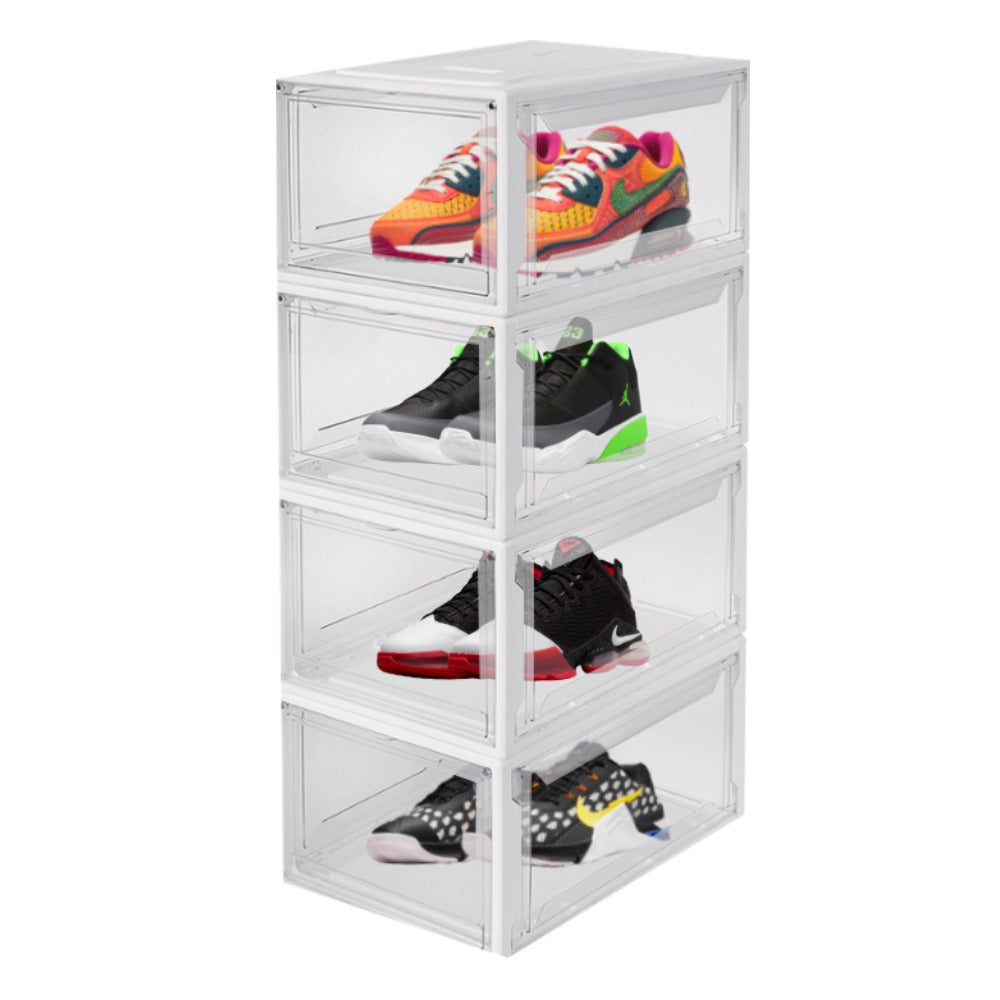 AG Box, Set de 4 Cajas de Zapatos Apilables Premium, Gris (Transparente) –  Zuiki